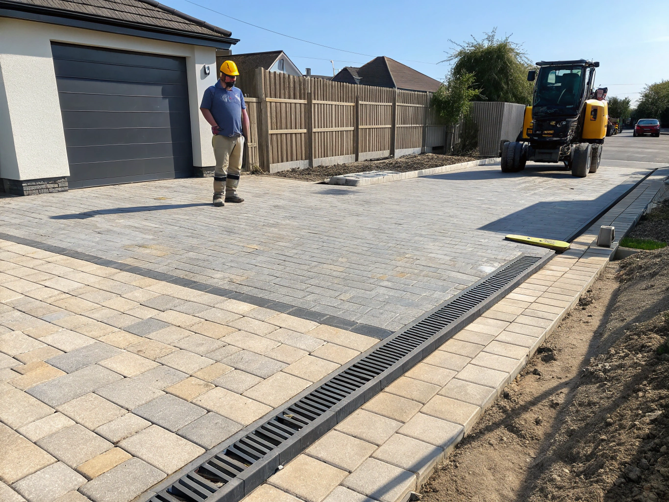 Business owner reviewing a completed customer project